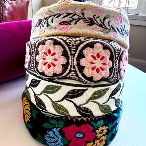 Boho Handmade Embroidery Bohemia Floral Wide Vintage Style Hair Bands NWOT